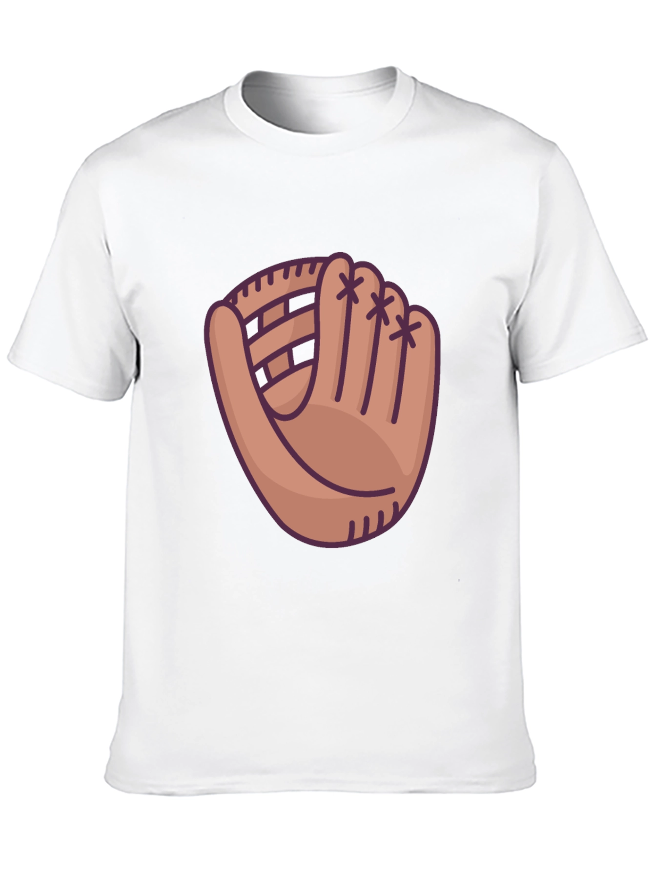 Baseball Glove Graphic T-Shirt - Sporty Casual Wear