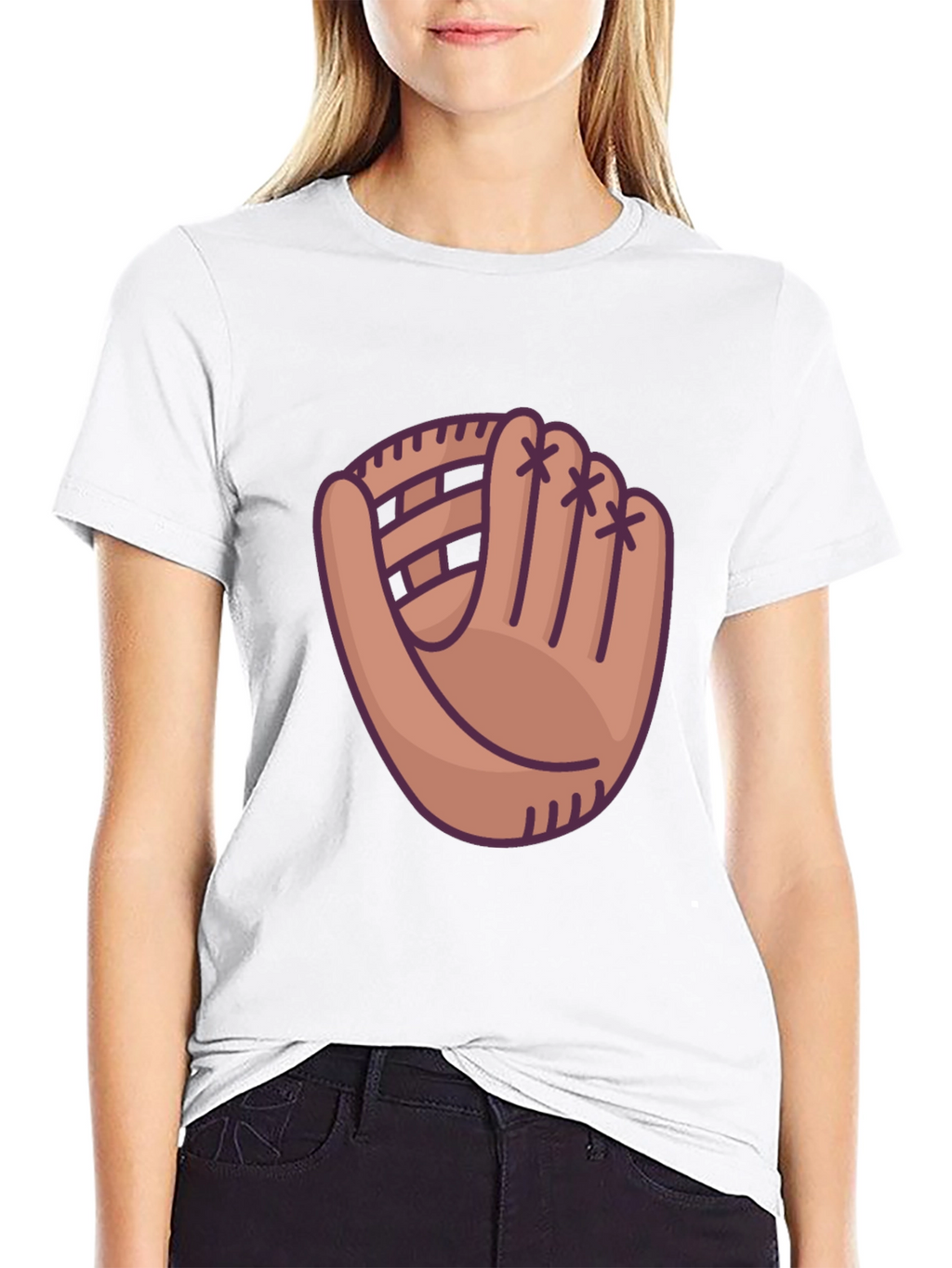 Baseball Glove Graphic T-Shirt - Sporty Casual Wear