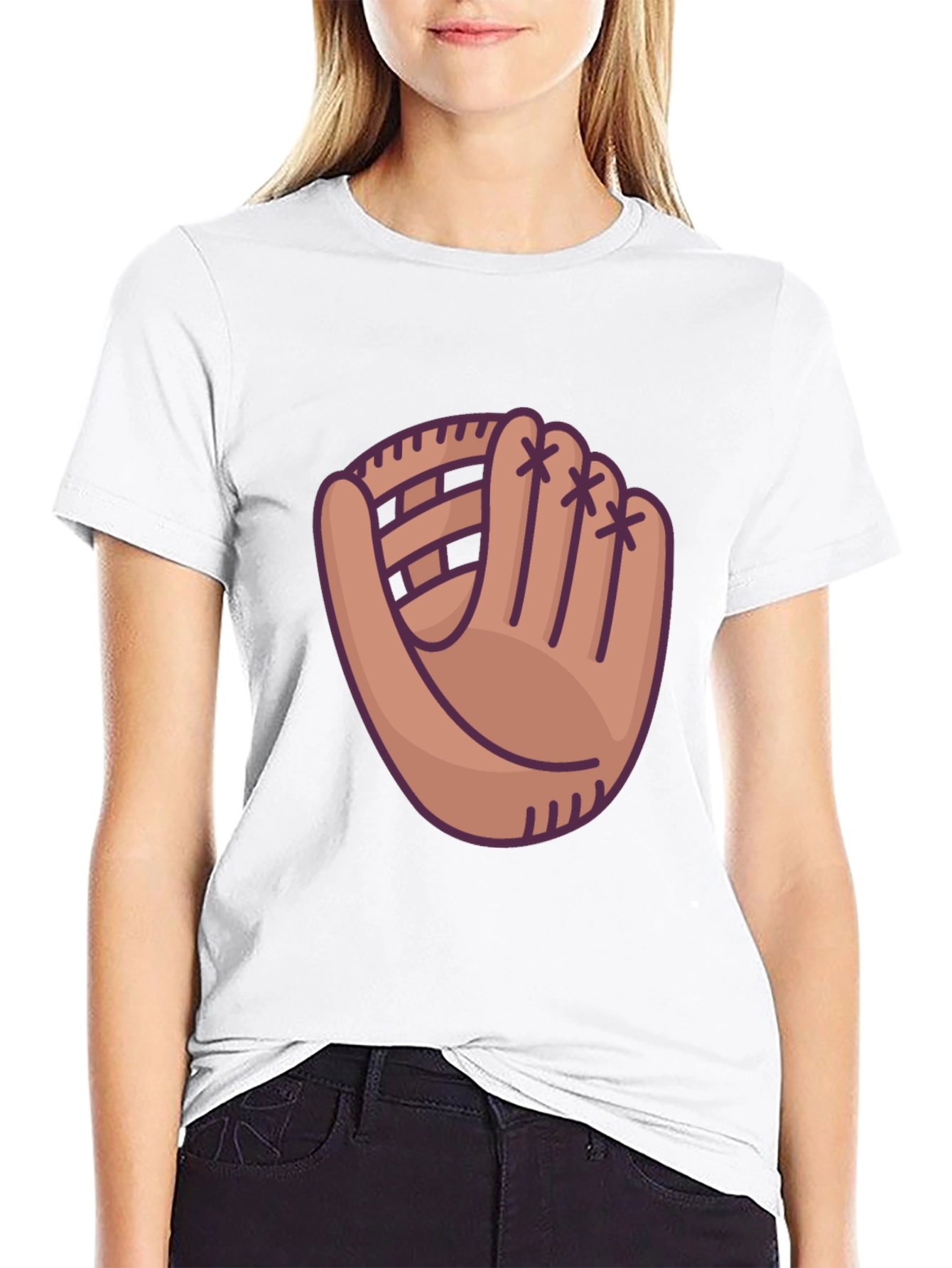 Baseball Glove Graphic T-Shirt - Sporty Casual Wear