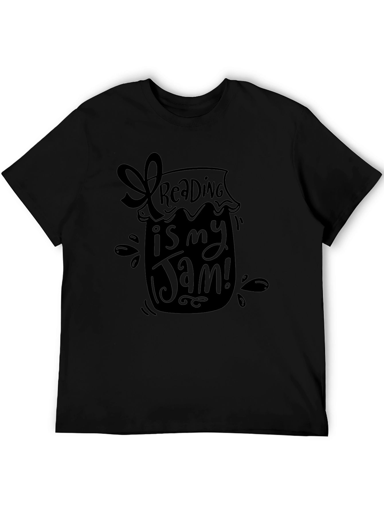Reading is My Jam T-Shirt - Black Unique Design