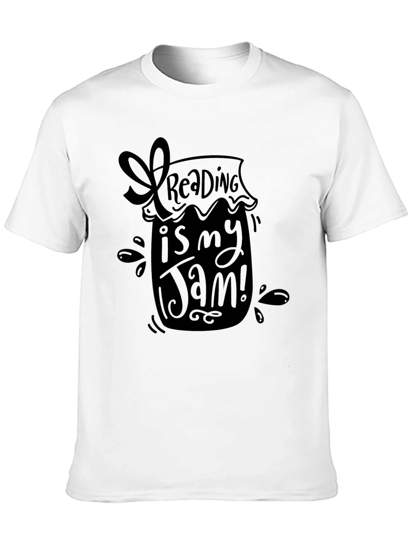Reading is My Jam T-Shirt - Black Unique Design