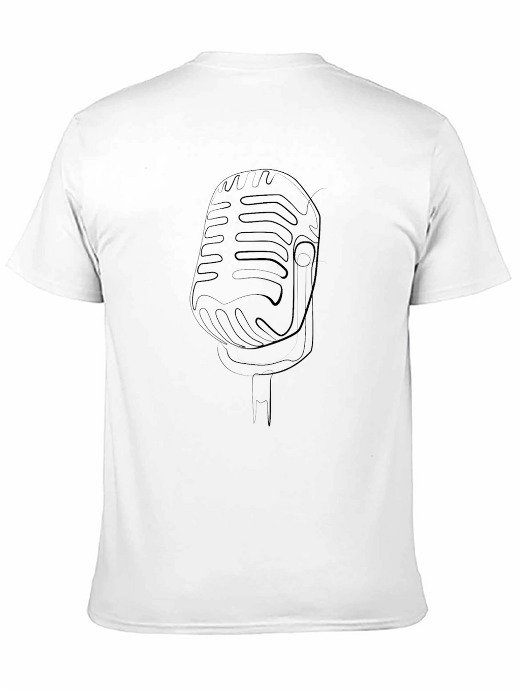 Retro Microphone Graphic Tee - Classic Singer Style