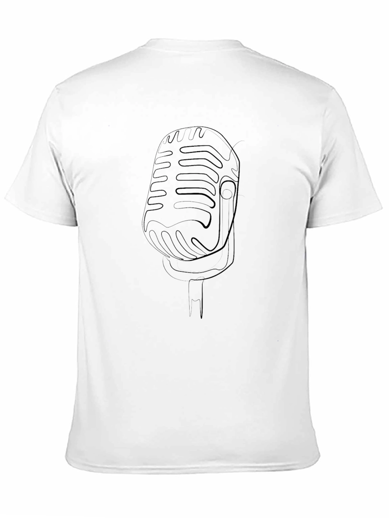 Retro Microphone Graphic Tee - Classic Singer Style