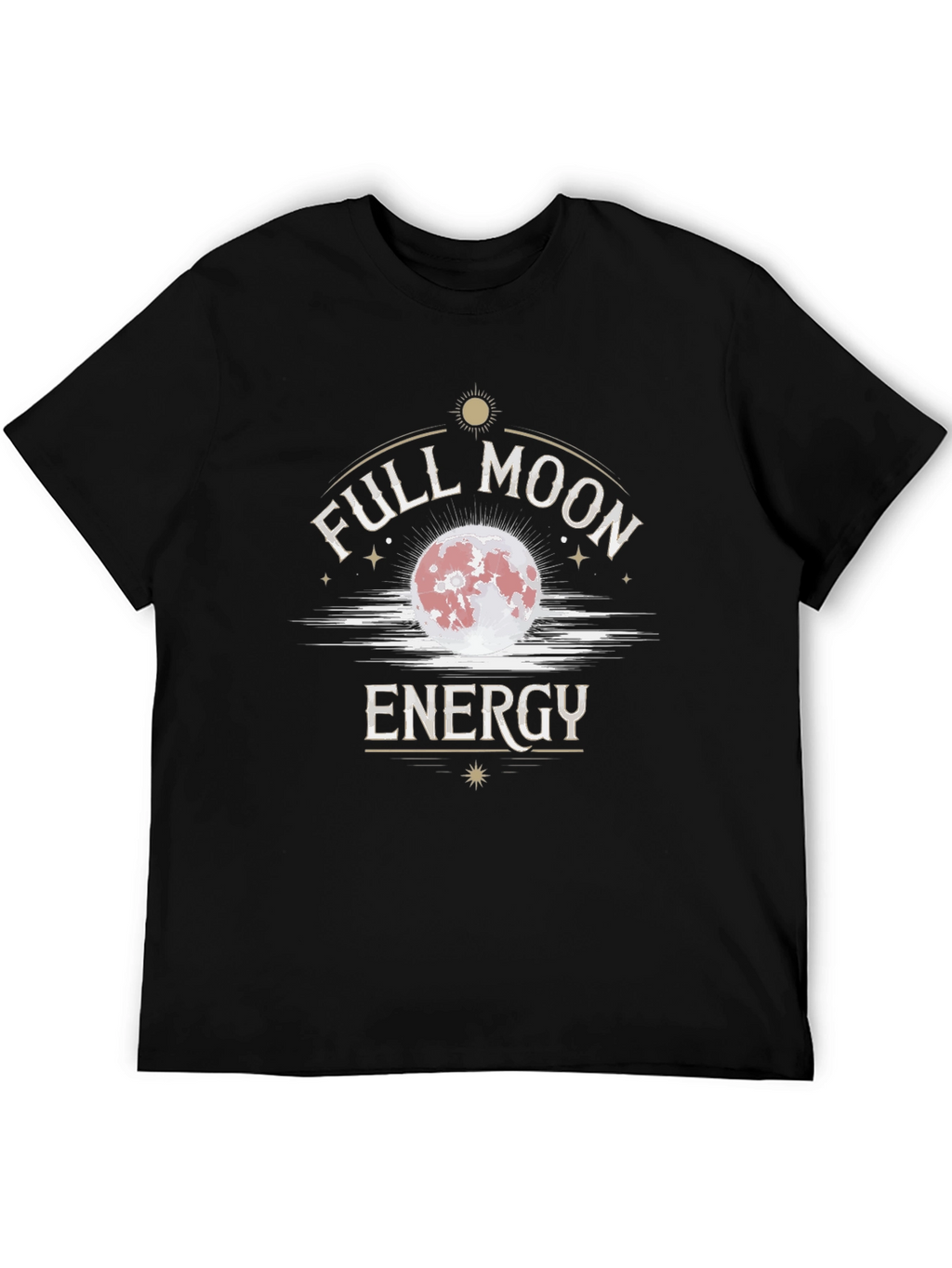 Full Moon Energy Graphic T-Shirt - Black Cotton Tee