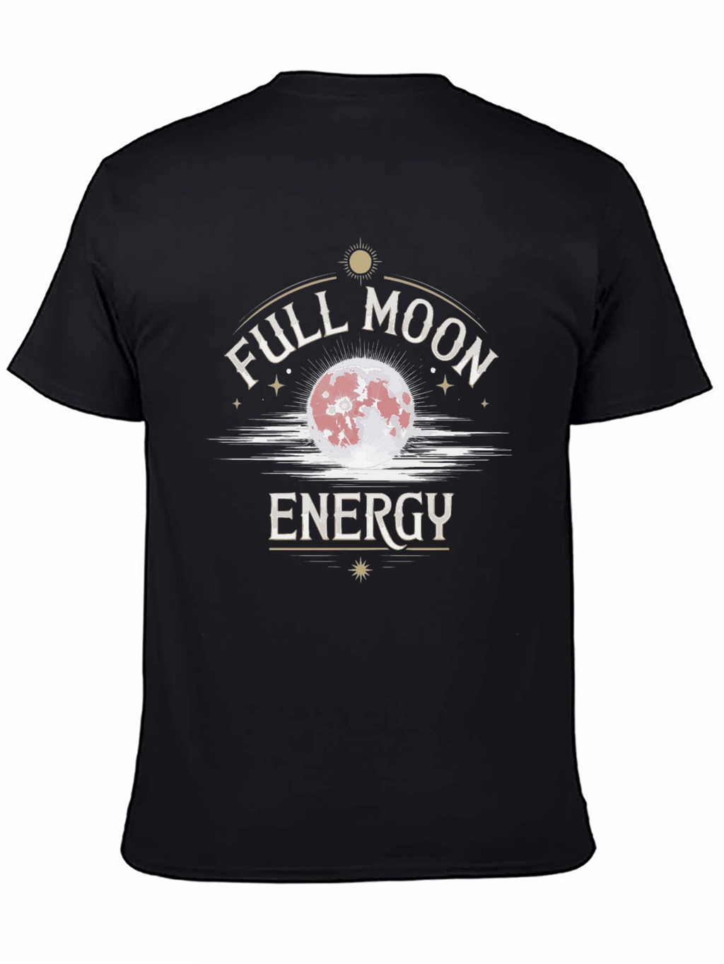 Full Moon Energy Graphic T-Shirt - Black Cotton Tee
