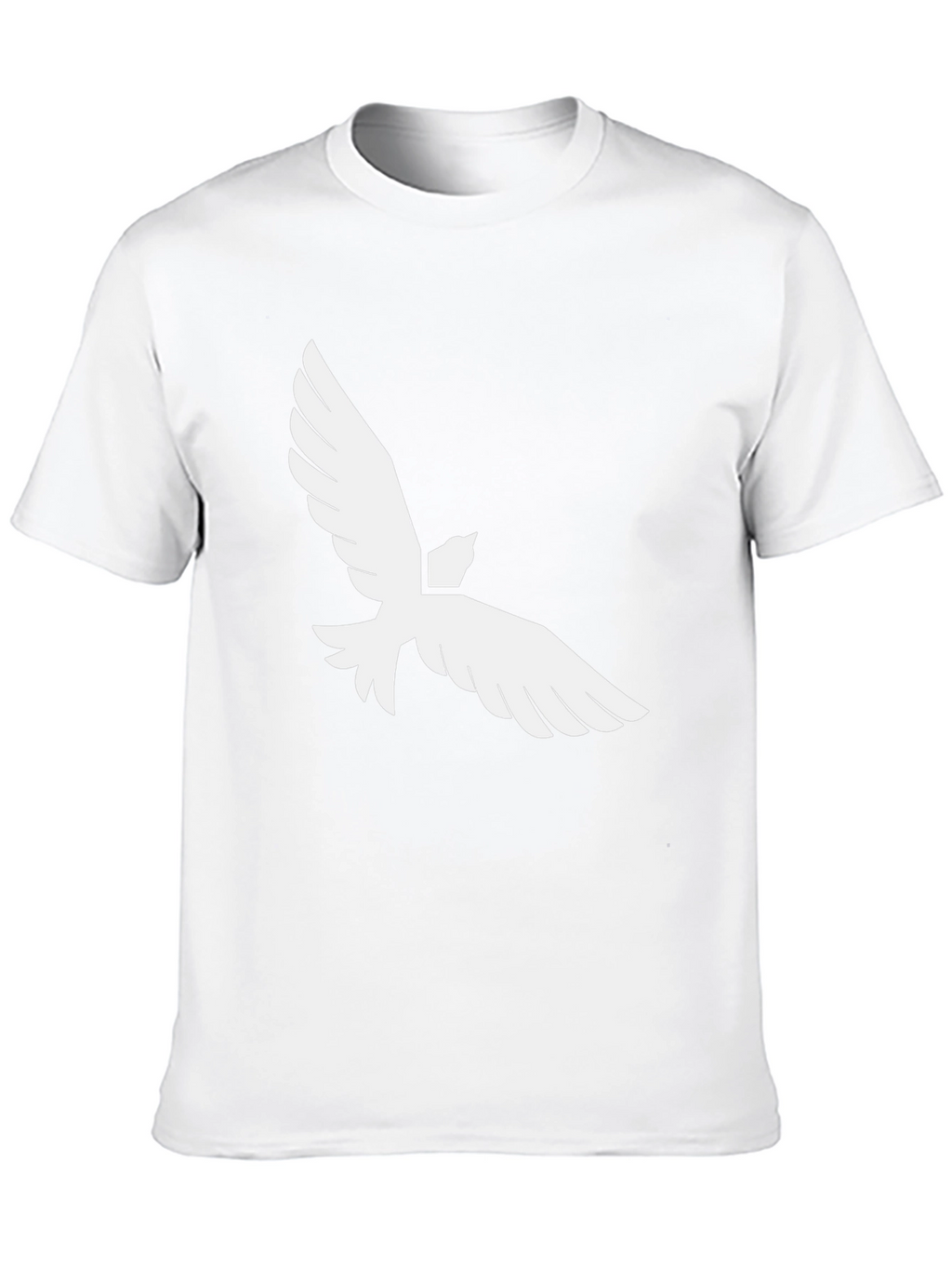 Black T-Shirt with White Dove Graphic