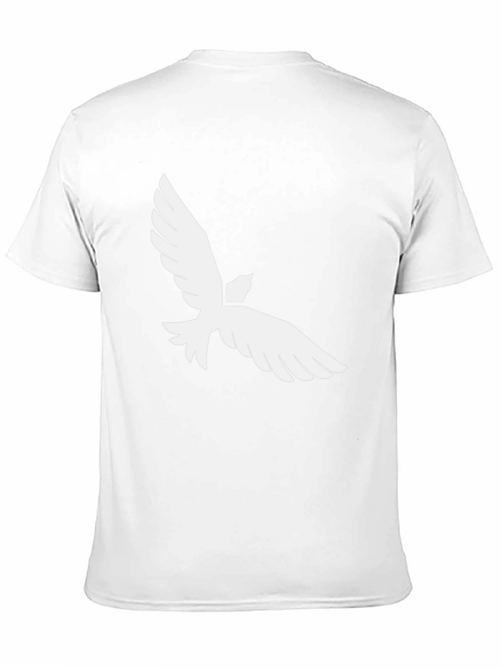 Black T-Shirt with White Dove Graphic