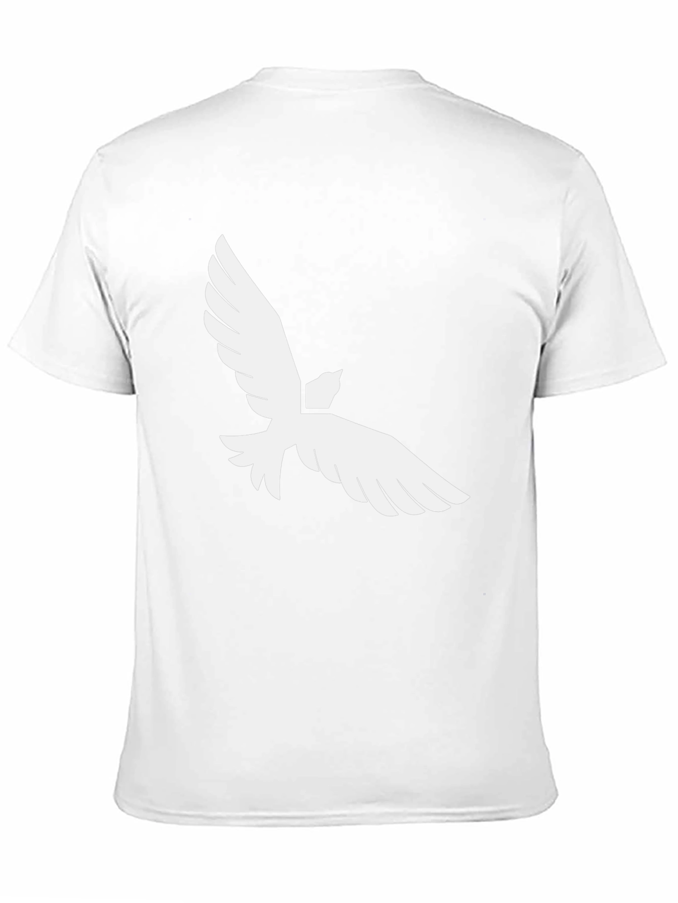 Black T-Shirt with White Dove Graphic