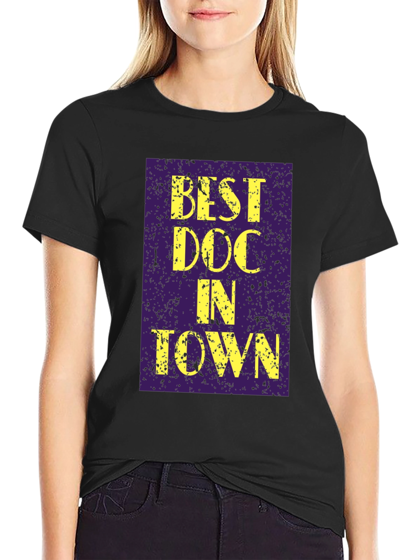 Best Doc In Town Graphic Tee - Novelty Doctor T-Shirt