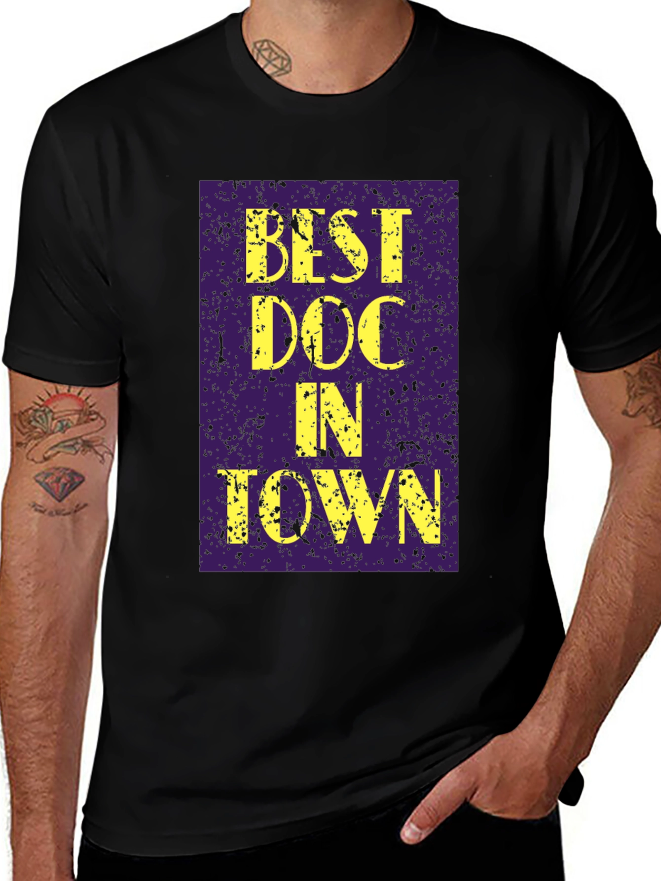 Best Doc In Town Graphic Tee - Novelty Doctor T-Shirt