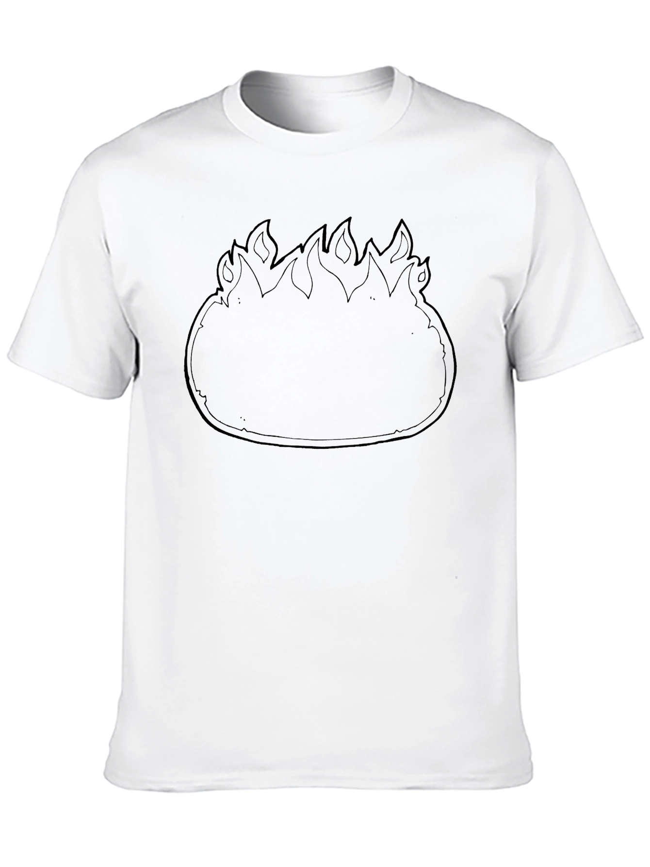 Bold Graphic Tee: Black Fire Design