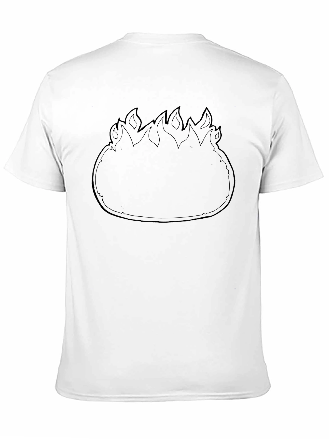 Bold Graphic Tee: Black Fire Design