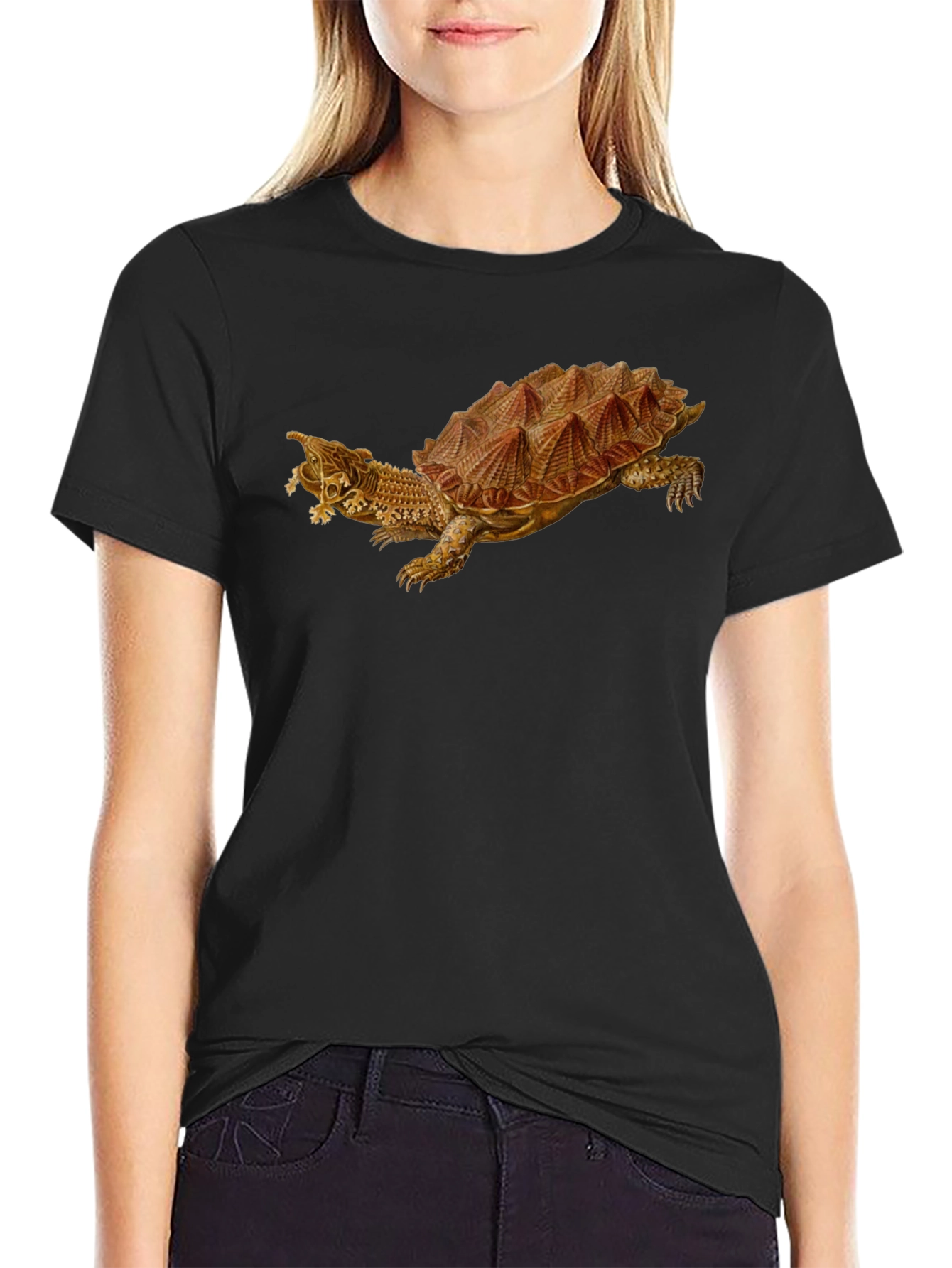 Alligator Snapping Turtle Graphic Tee - Cool Reptile Design