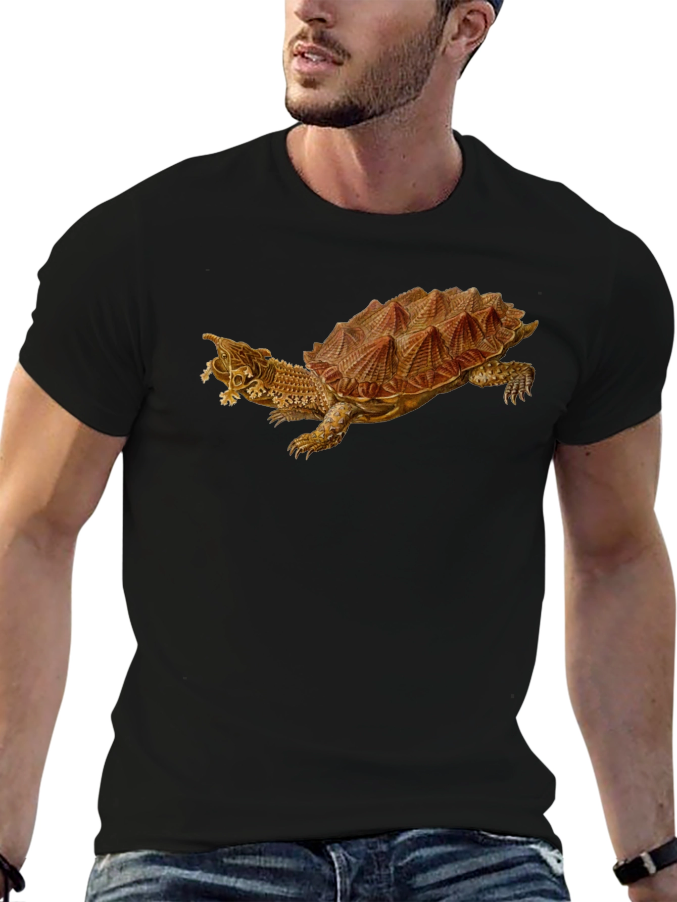 Alligator Snapping Turtle Graphic Tee - Cool Reptile Design