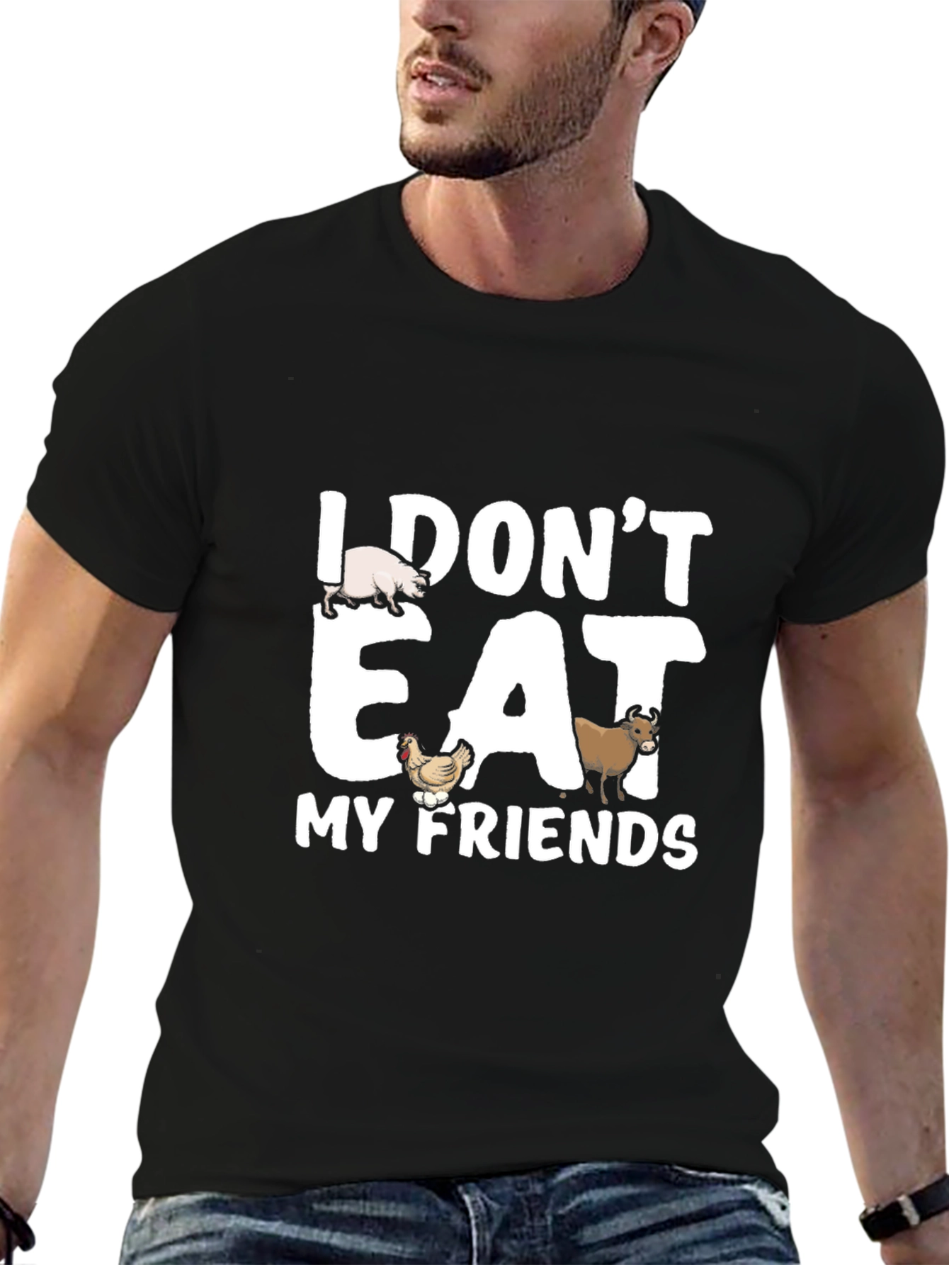Vegan Statement T-Shirt - I Dont Eat My Friends