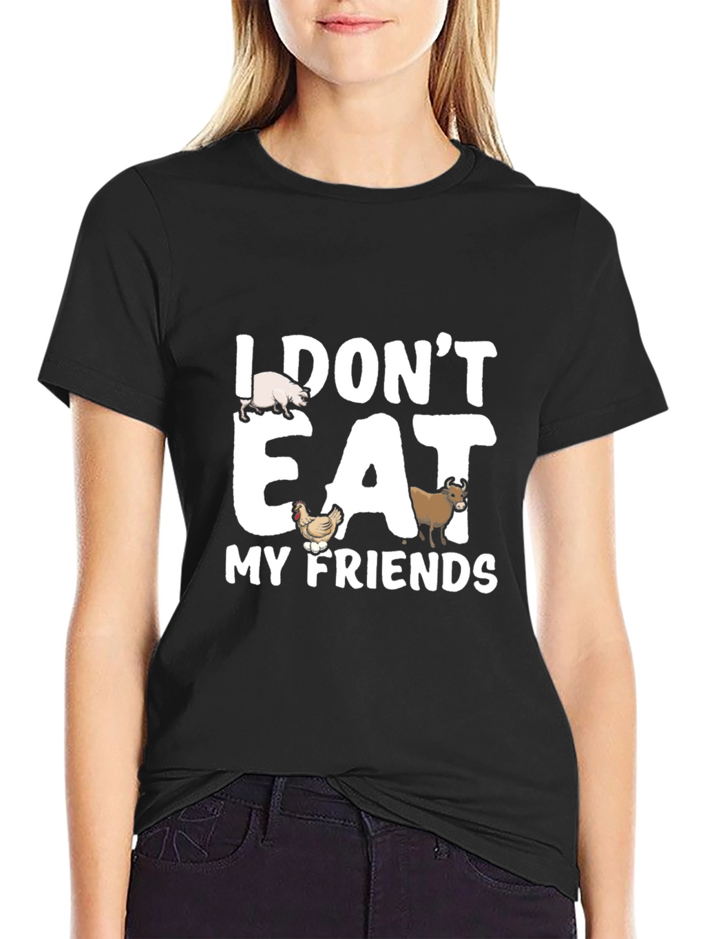 Vegan Statement T-Shirt - I Dont Eat My Friends
