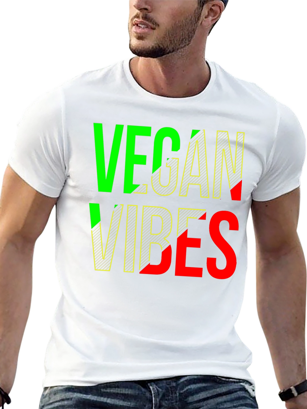 Vegan Vibes Graphic T-Shirt - Unisex Black Tee
