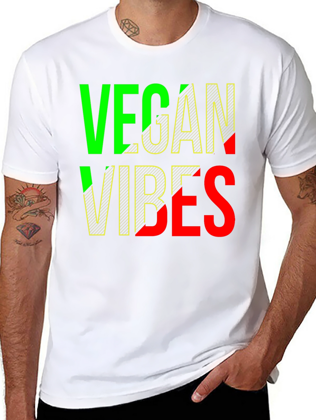 Vegan Vibes Graphic T-Shirt - Unisex Black Tee