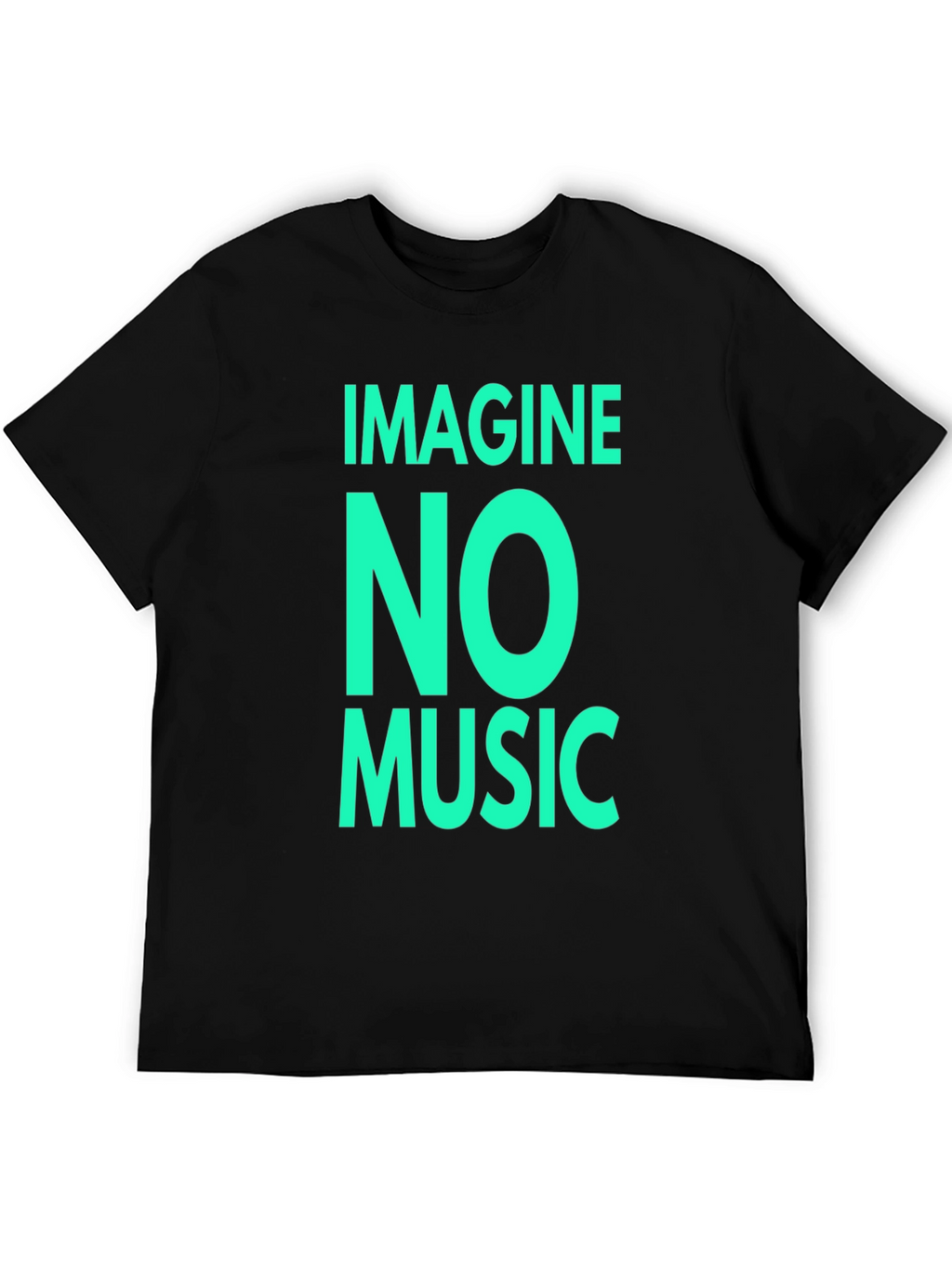 Imagine No Music Black Graphic Tee