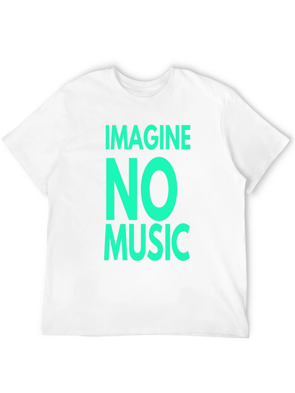 Imagine No Music Black Graphic Tee