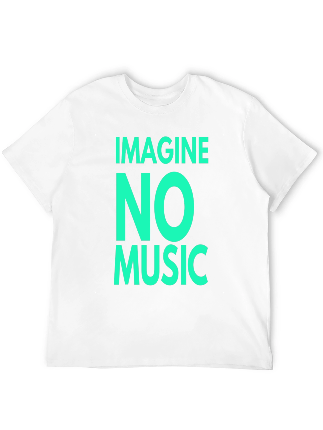 Imagine No Music Black Graphic Tee