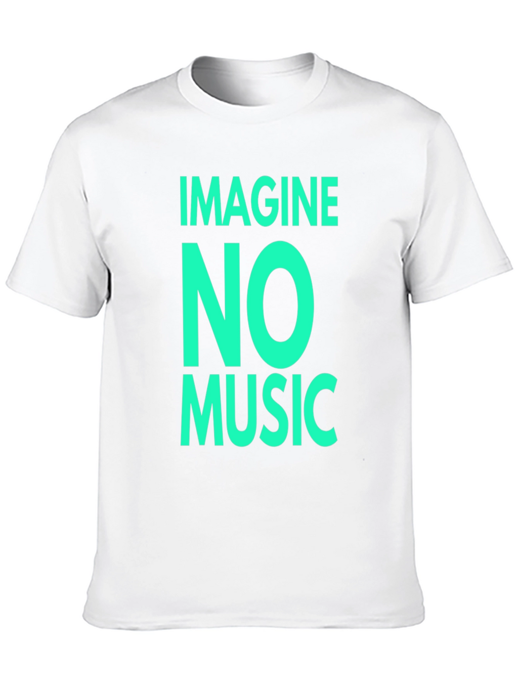 Imagine No Music Black Graphic Tee