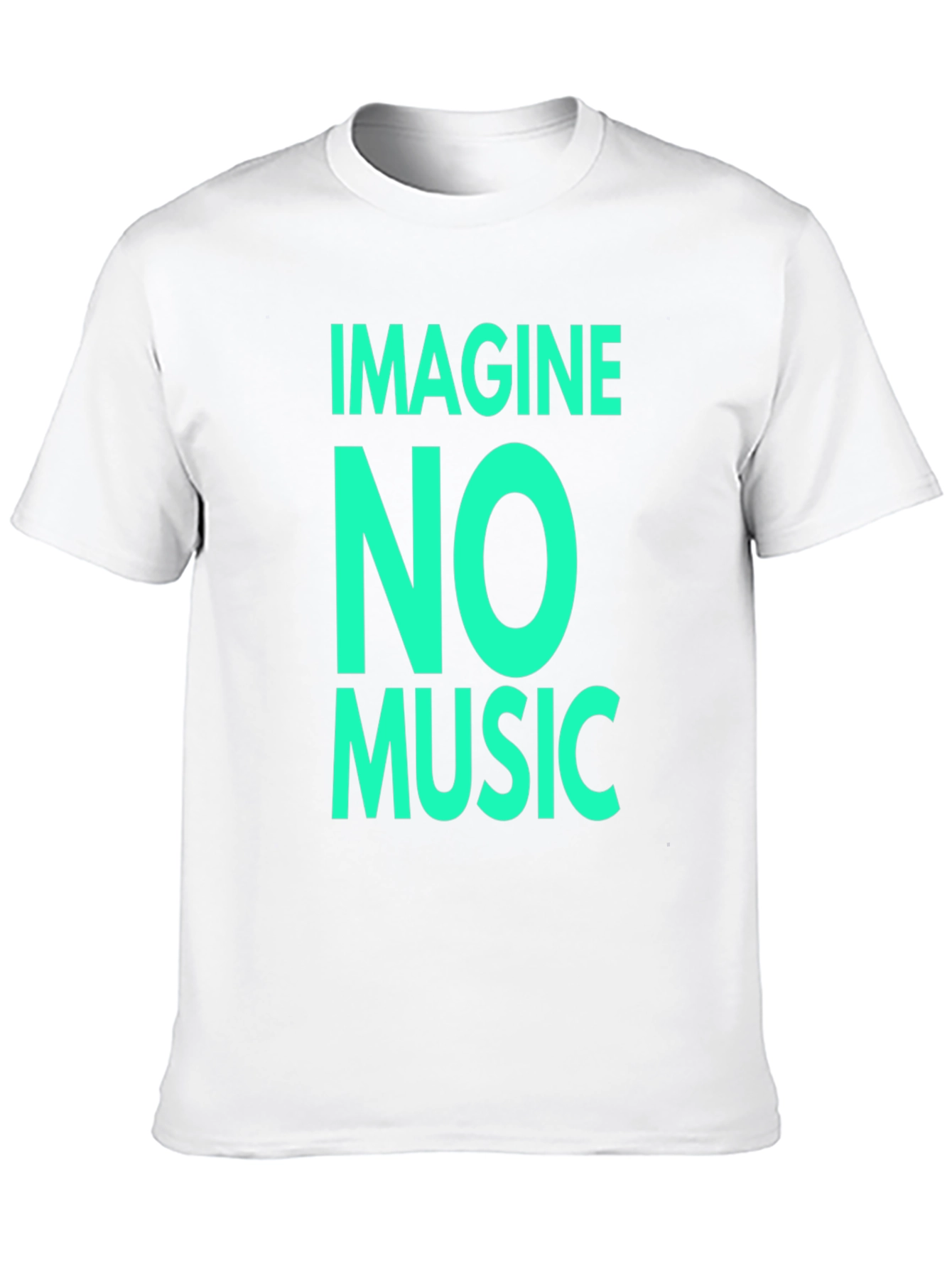 Imagine No Music Black Graphic Tee