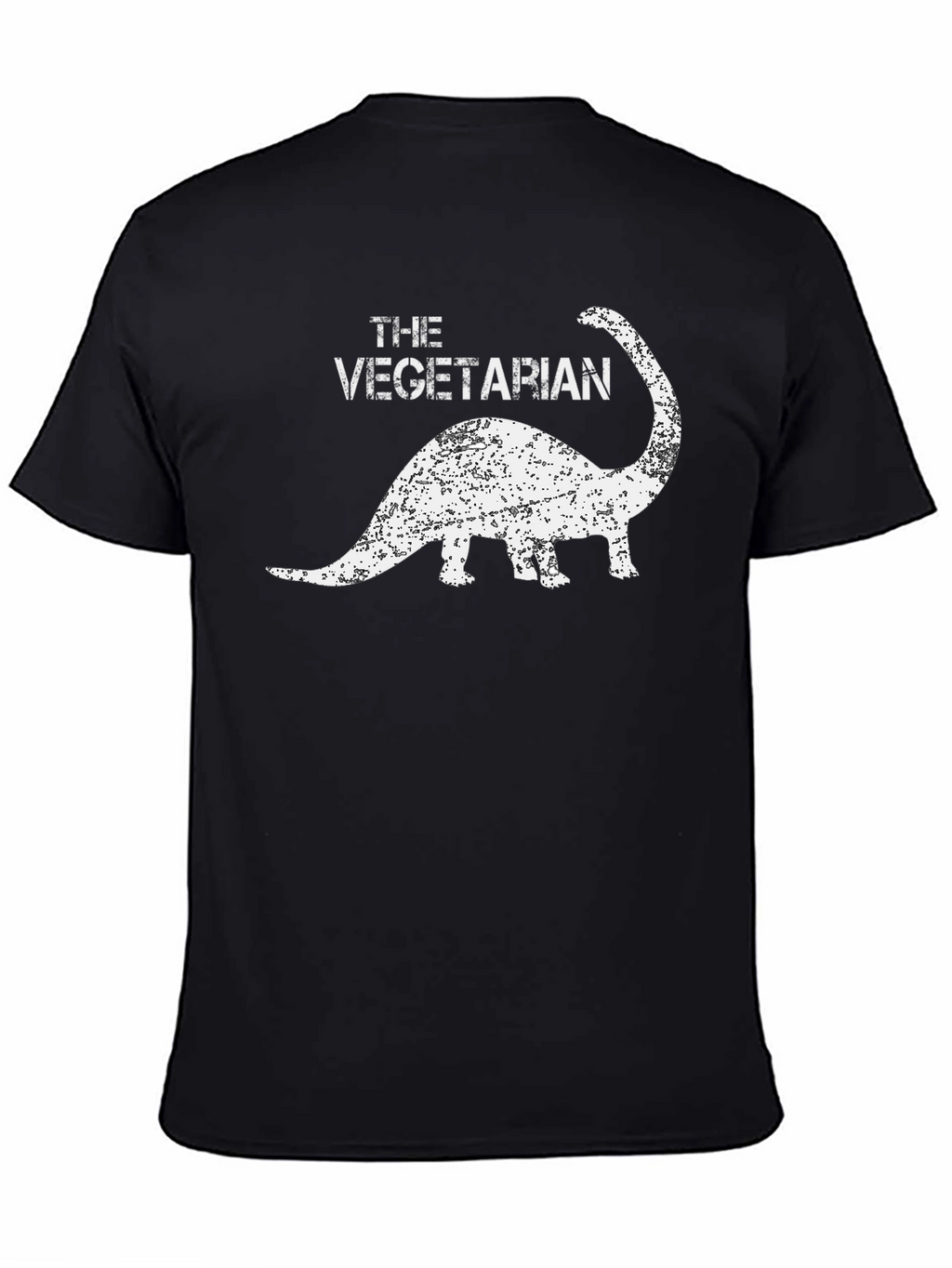 Vegetarian Dinosaur Graphic Tee - Black T-Shirt