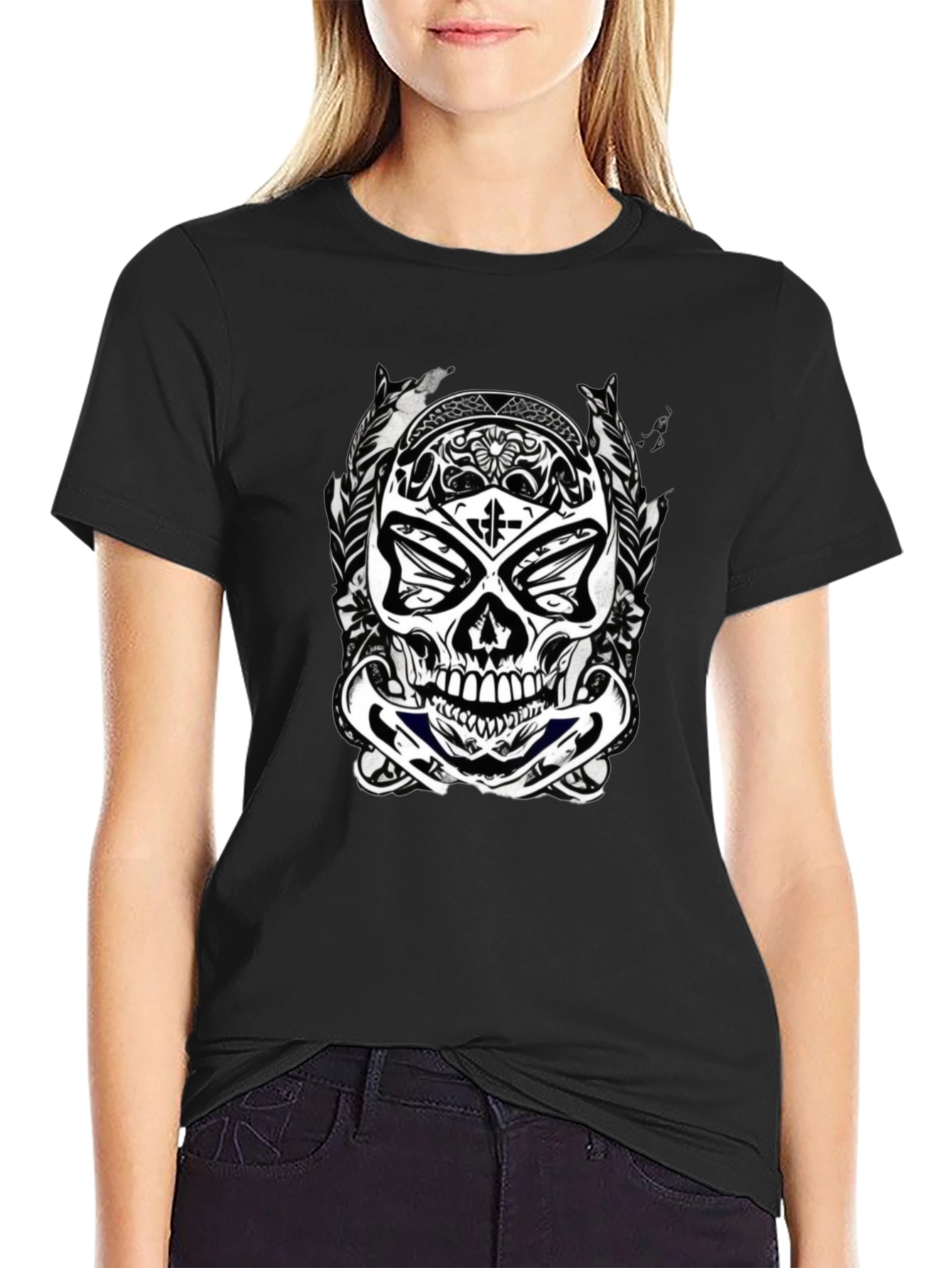 Skull Graphic Black T-Shirt for Men