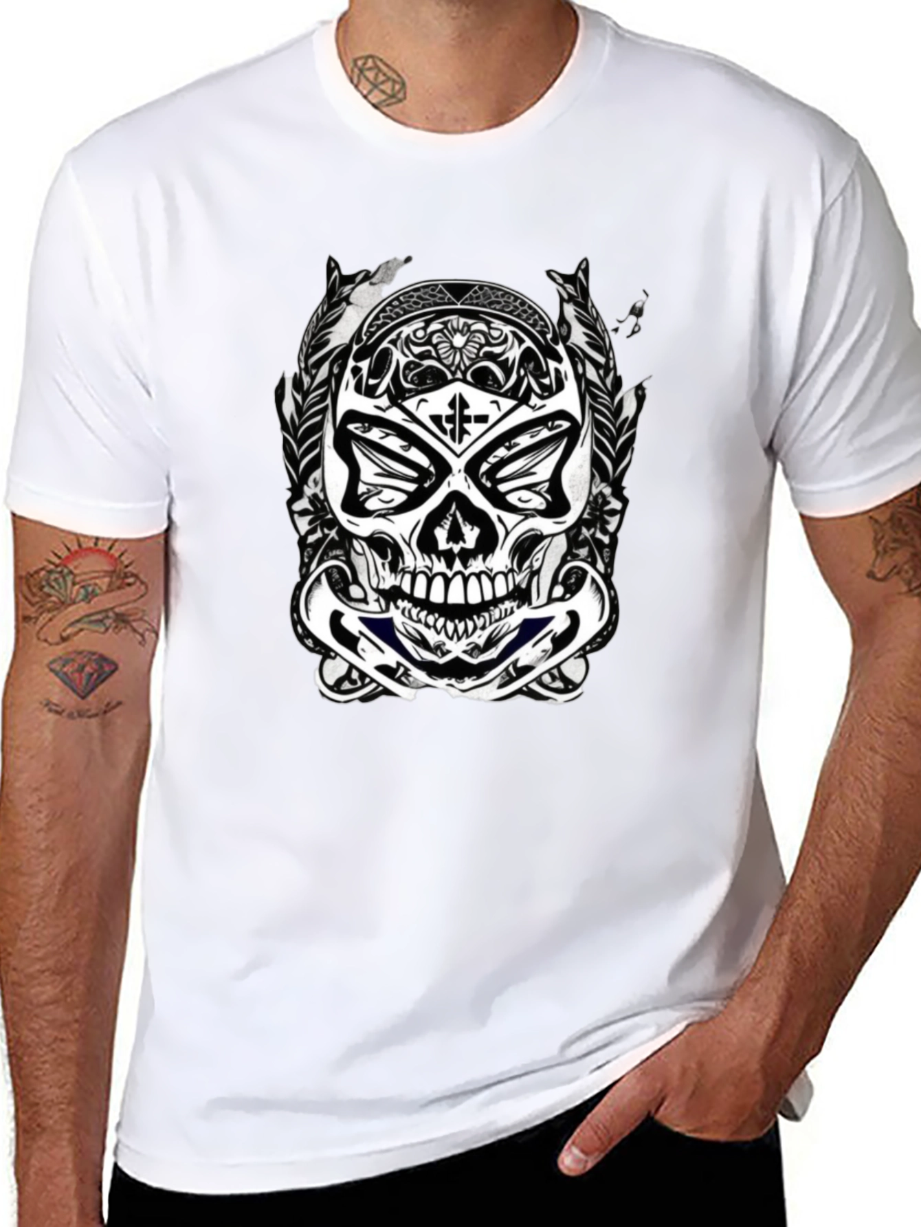 Skull Graphic Black T-Shirt for Men