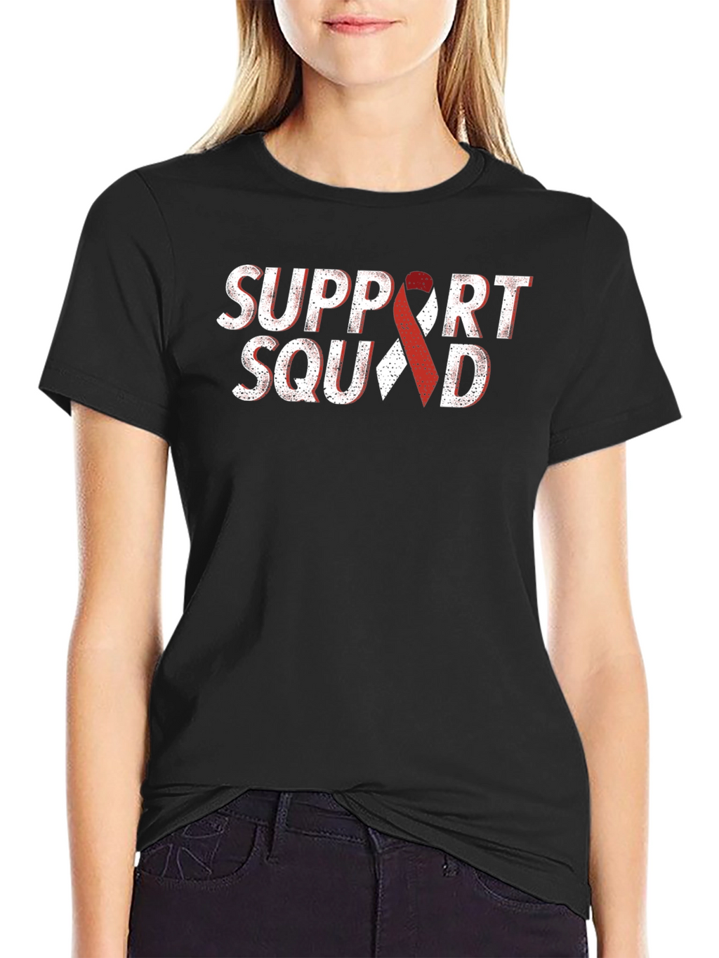 Support Squad Awareness Ribbon Graphic T-Shirt