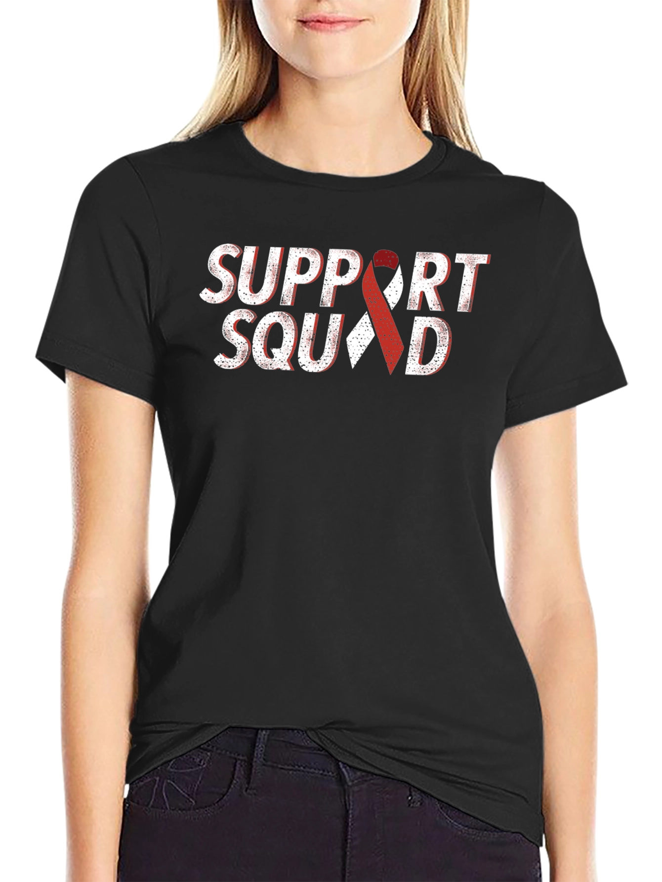Support Squad Awareness Ribbon Graphic T-Shirt