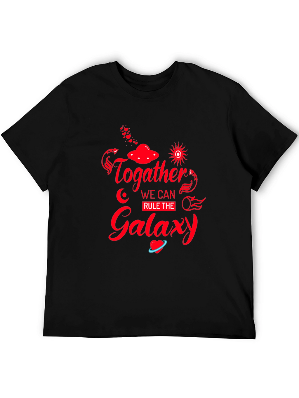 Together Rule Galaxy Black T-Shirt