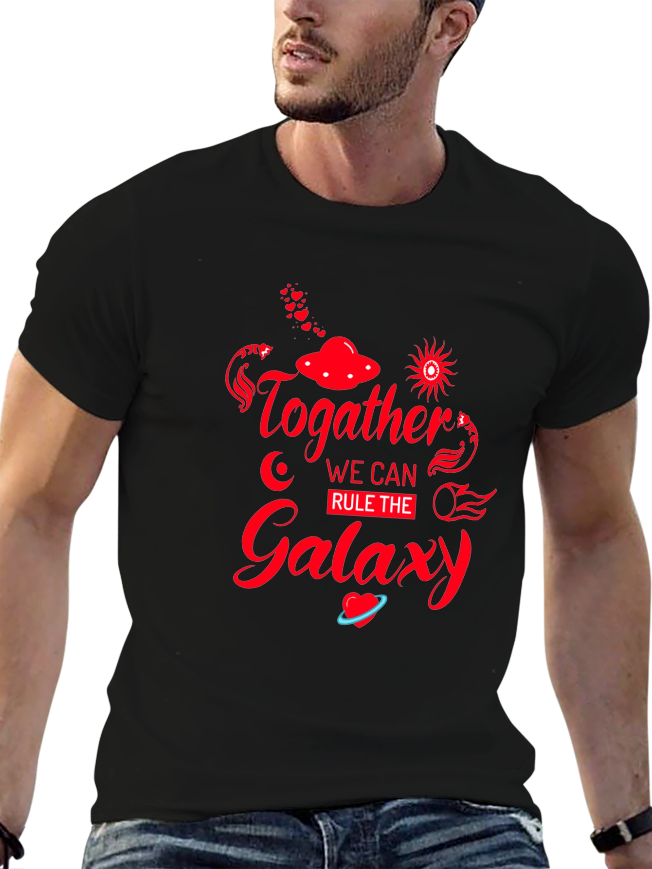Together Rule Galaxy Black T-Shirt
