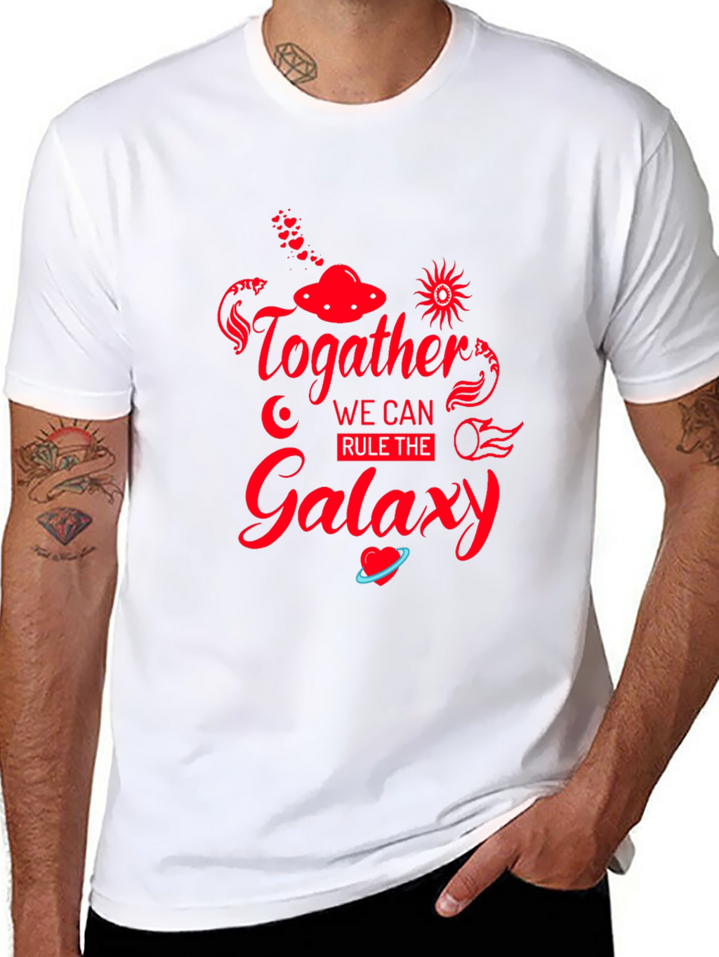 Together Rule Galaxy Black T-Shirt