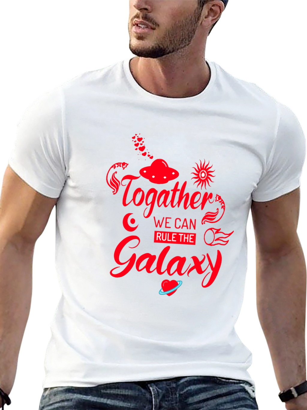 Together Rule Galaxy Black T-Shirt