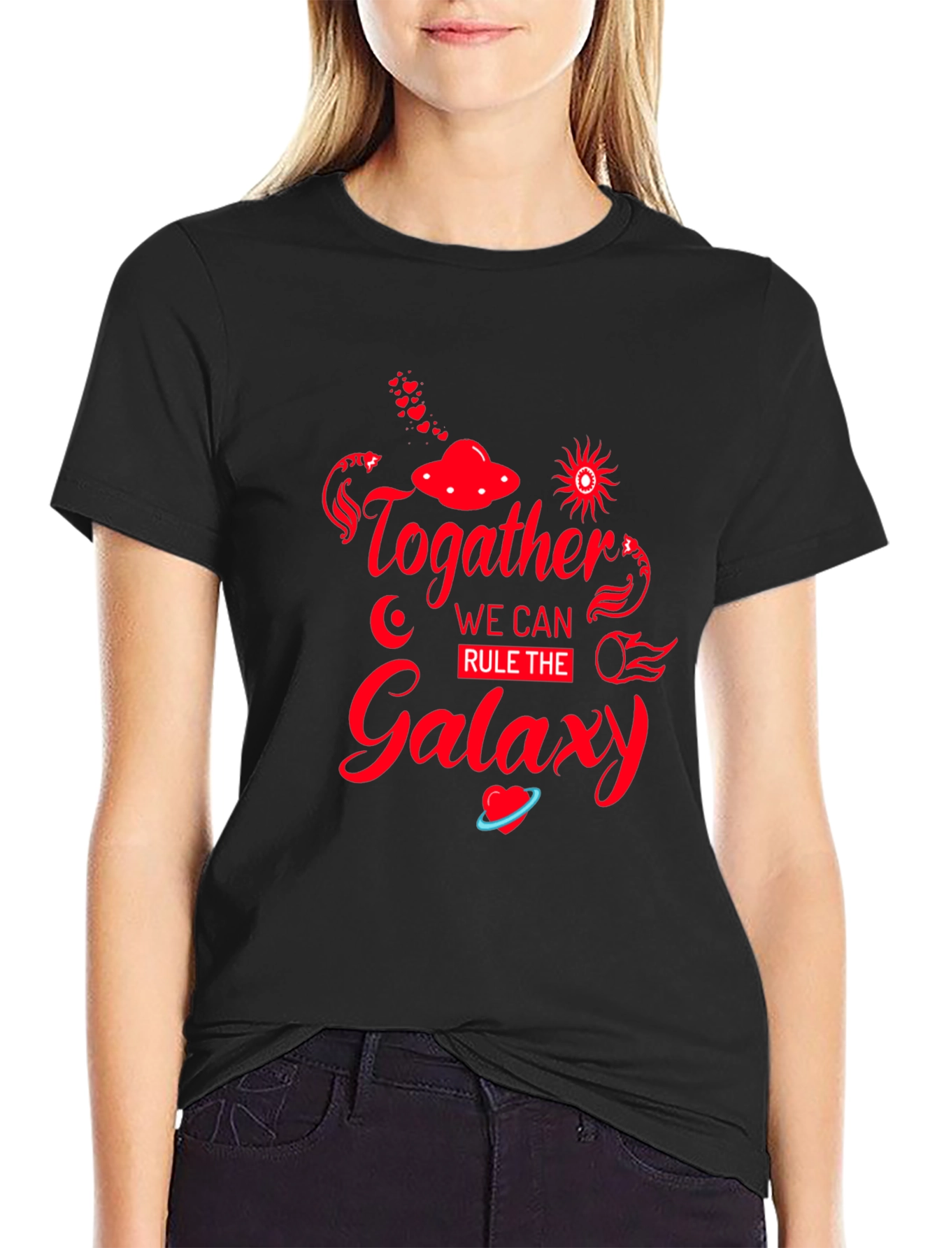 Together Rule Galaxy Black T-Shirt