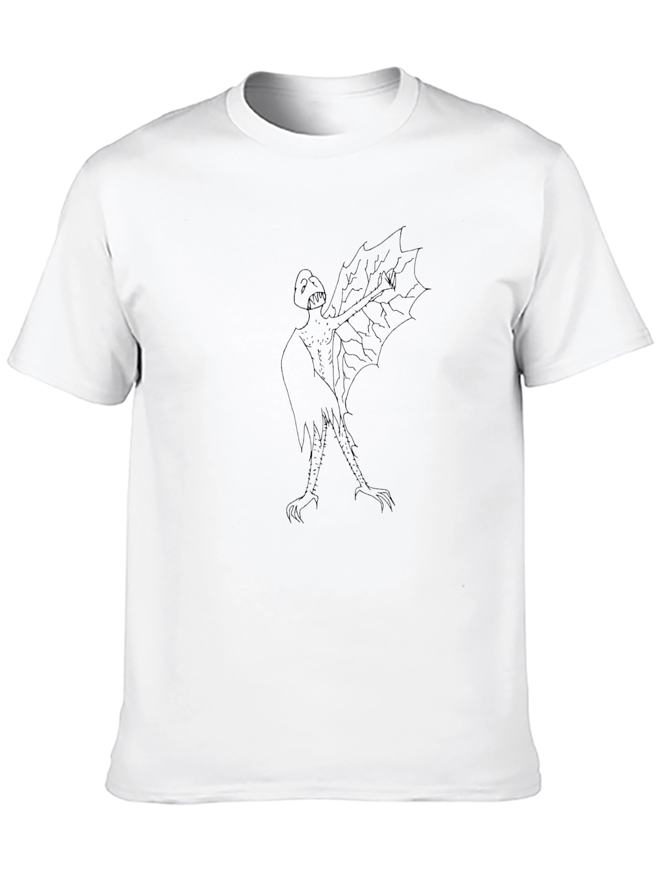 Unique Black T-Shirt with Monster Design