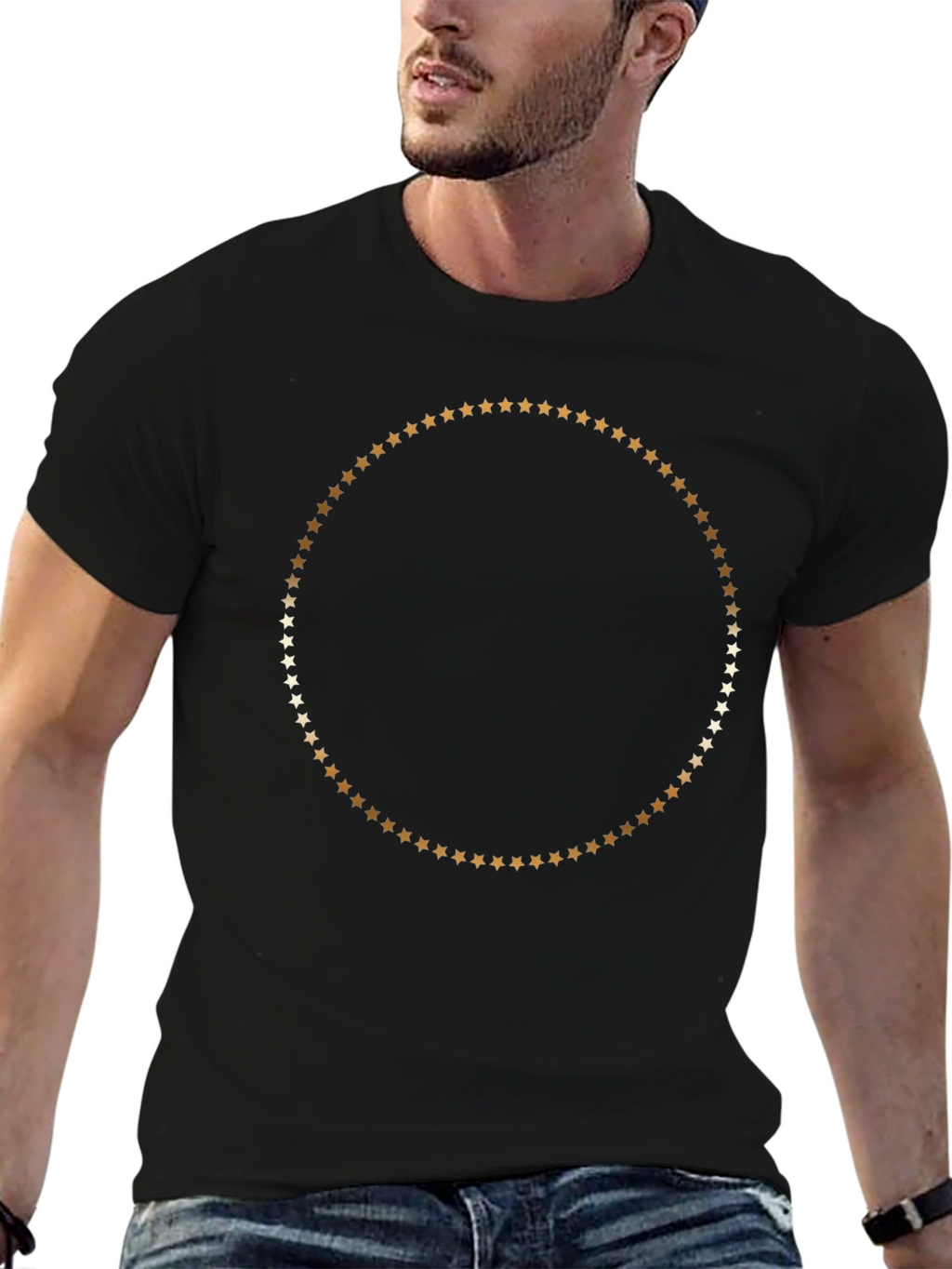 Star Circle Black T-Shirt