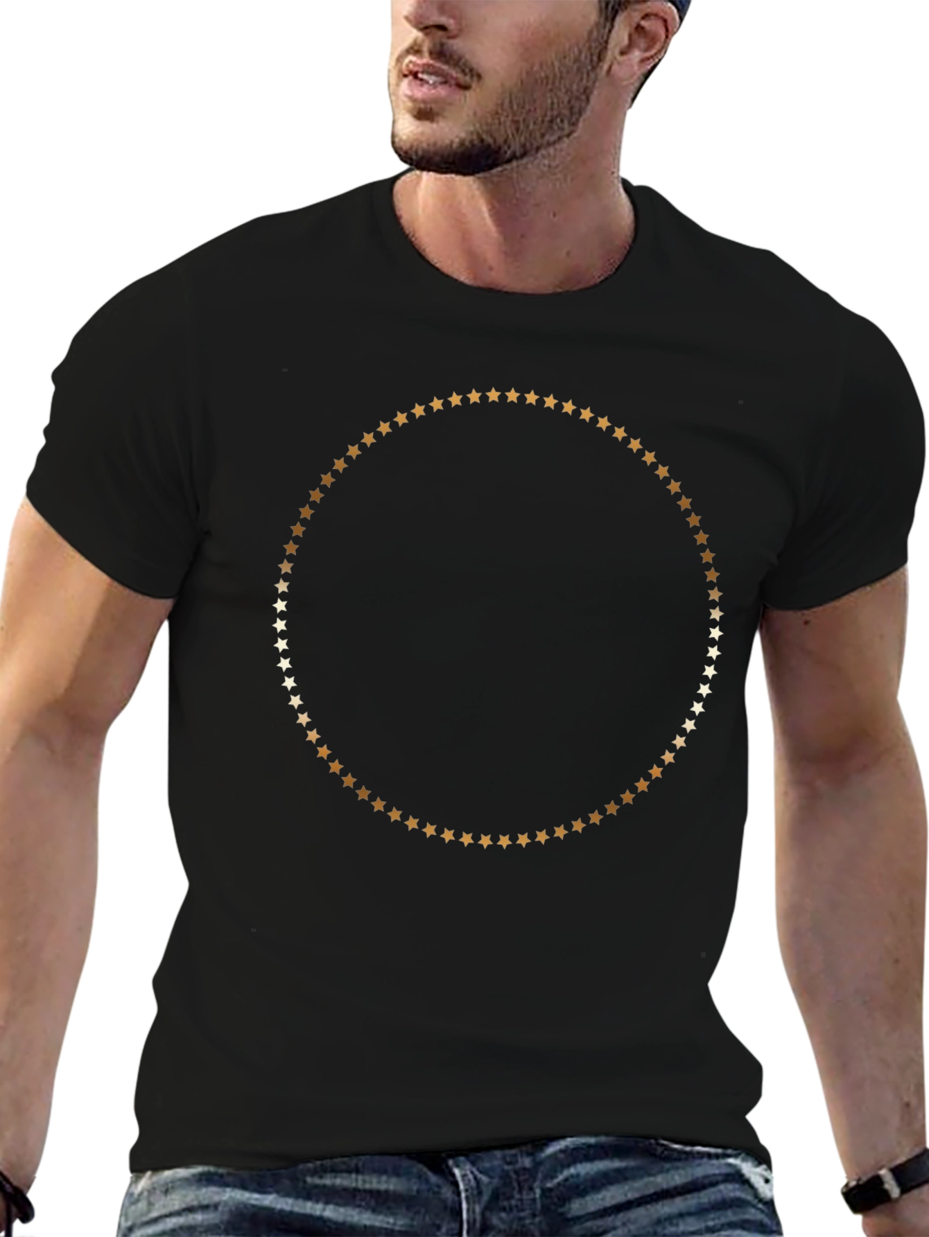 Star Circle Black T-Shirt