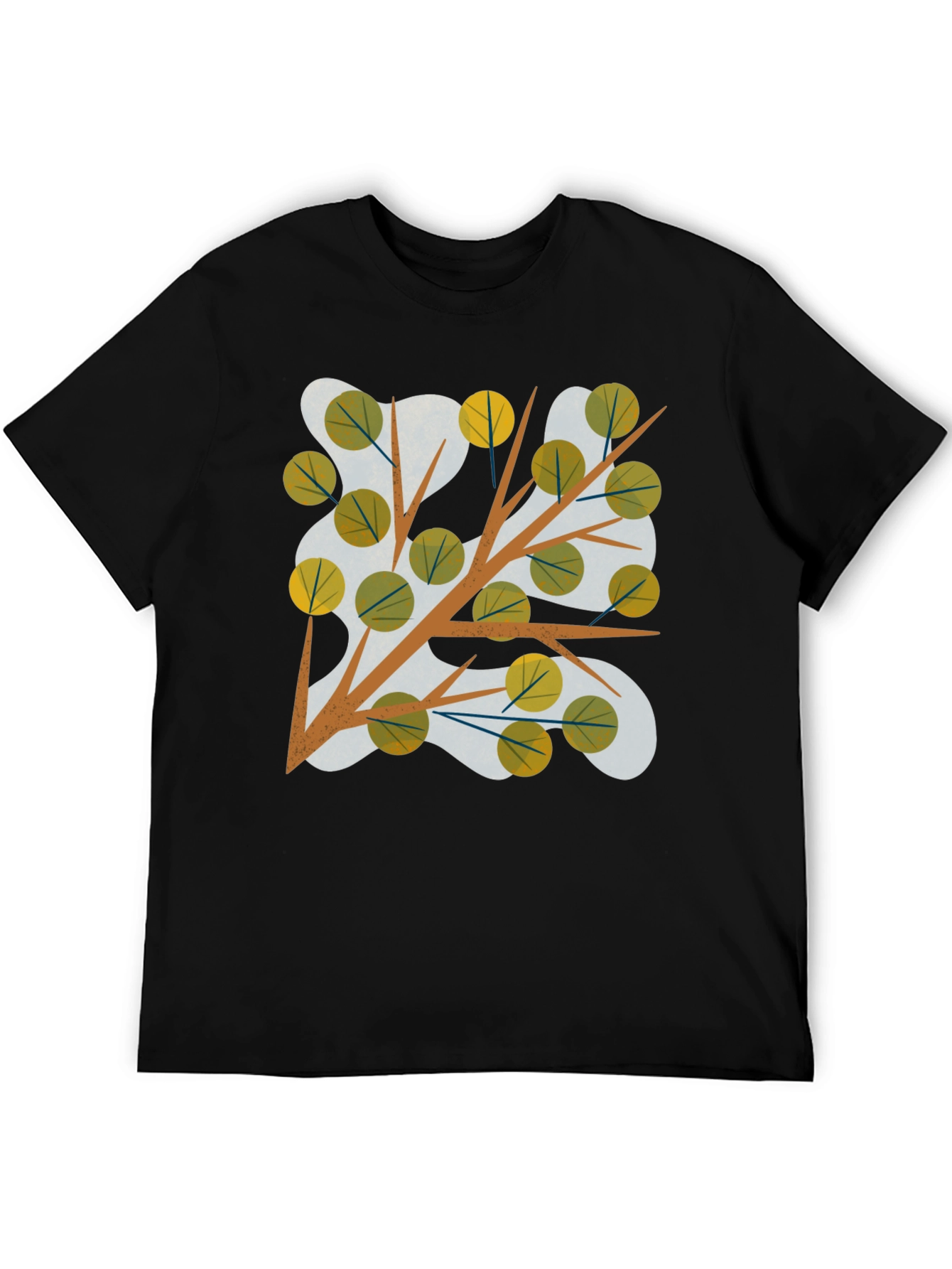 Abstract Tree Branch Graphic Tee - Modern Style