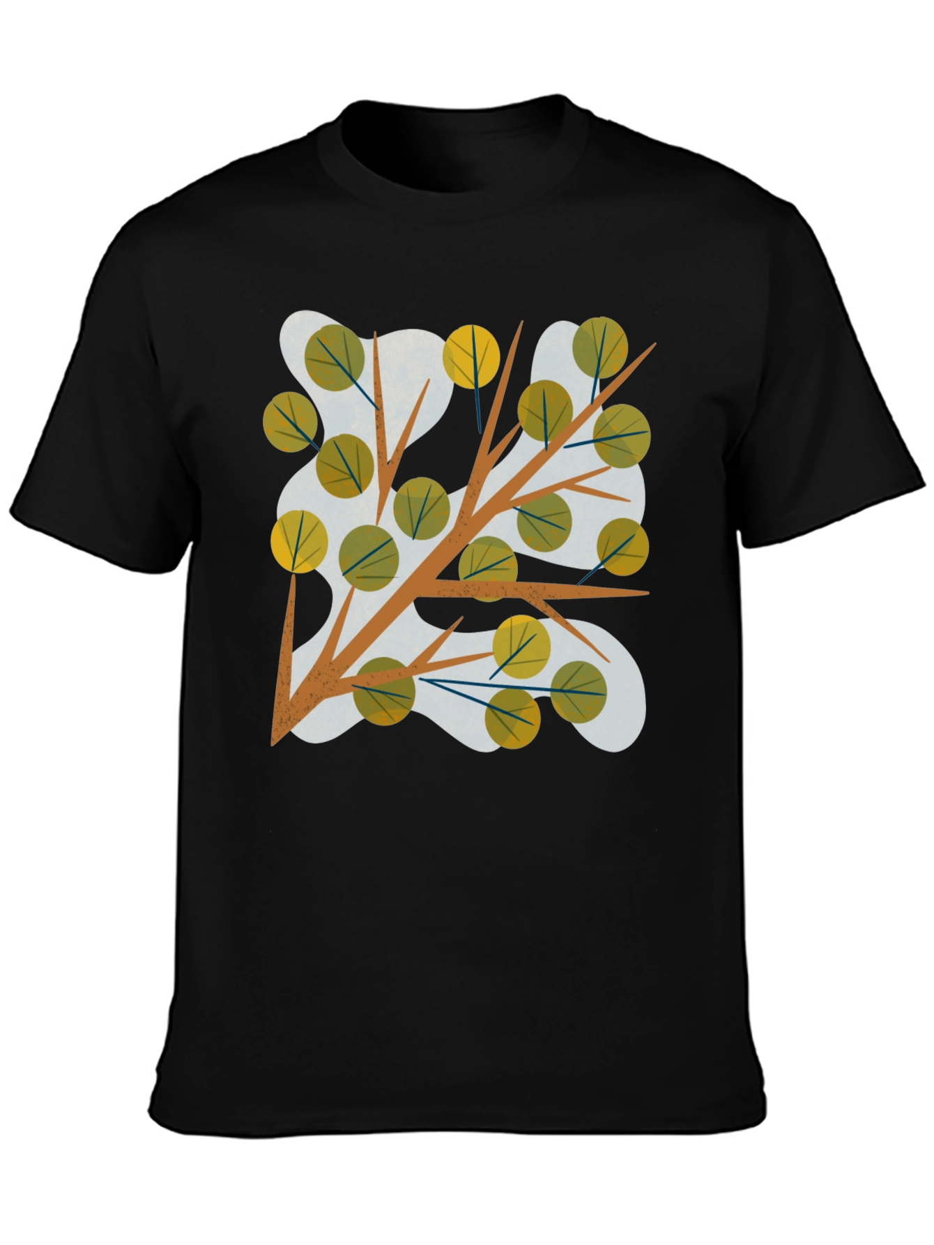 Abstract Tree Branch Graphic Tee - Modern Style