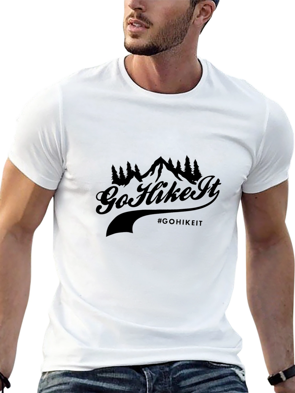 Go Hike It Black Graphic Tee