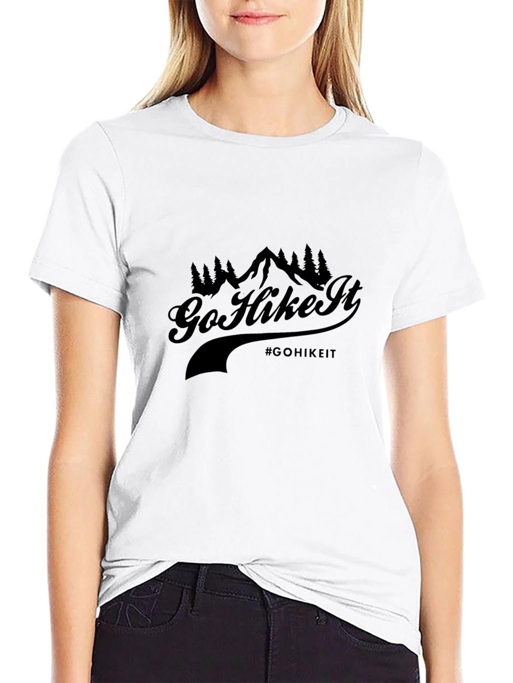 Go Hike It Black Graphic Tee