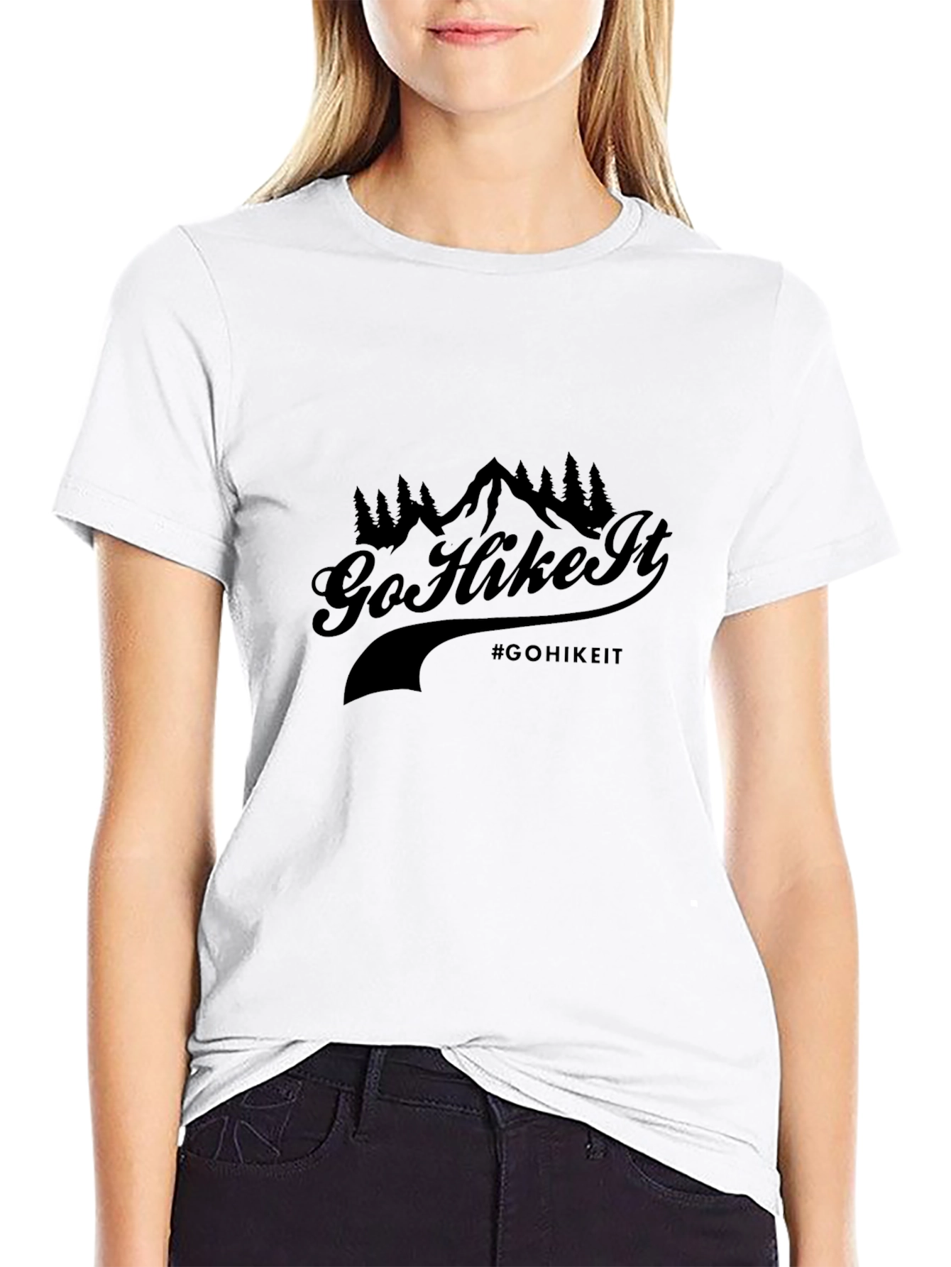Go Hike It Black Graphic Tee