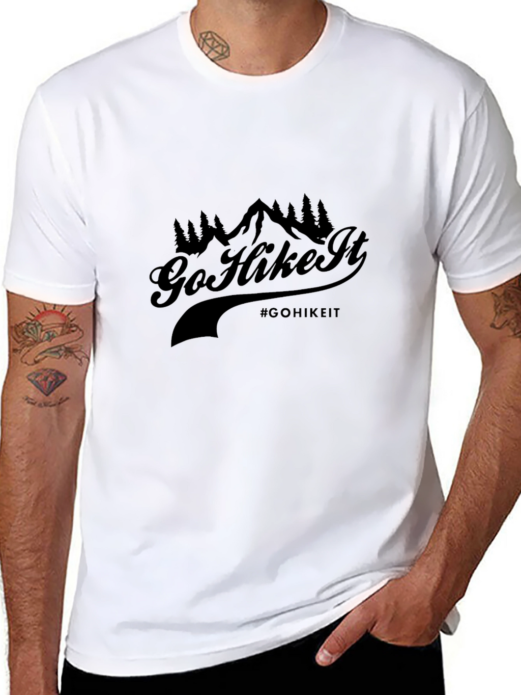 Go Hike It Black Graphic Tee