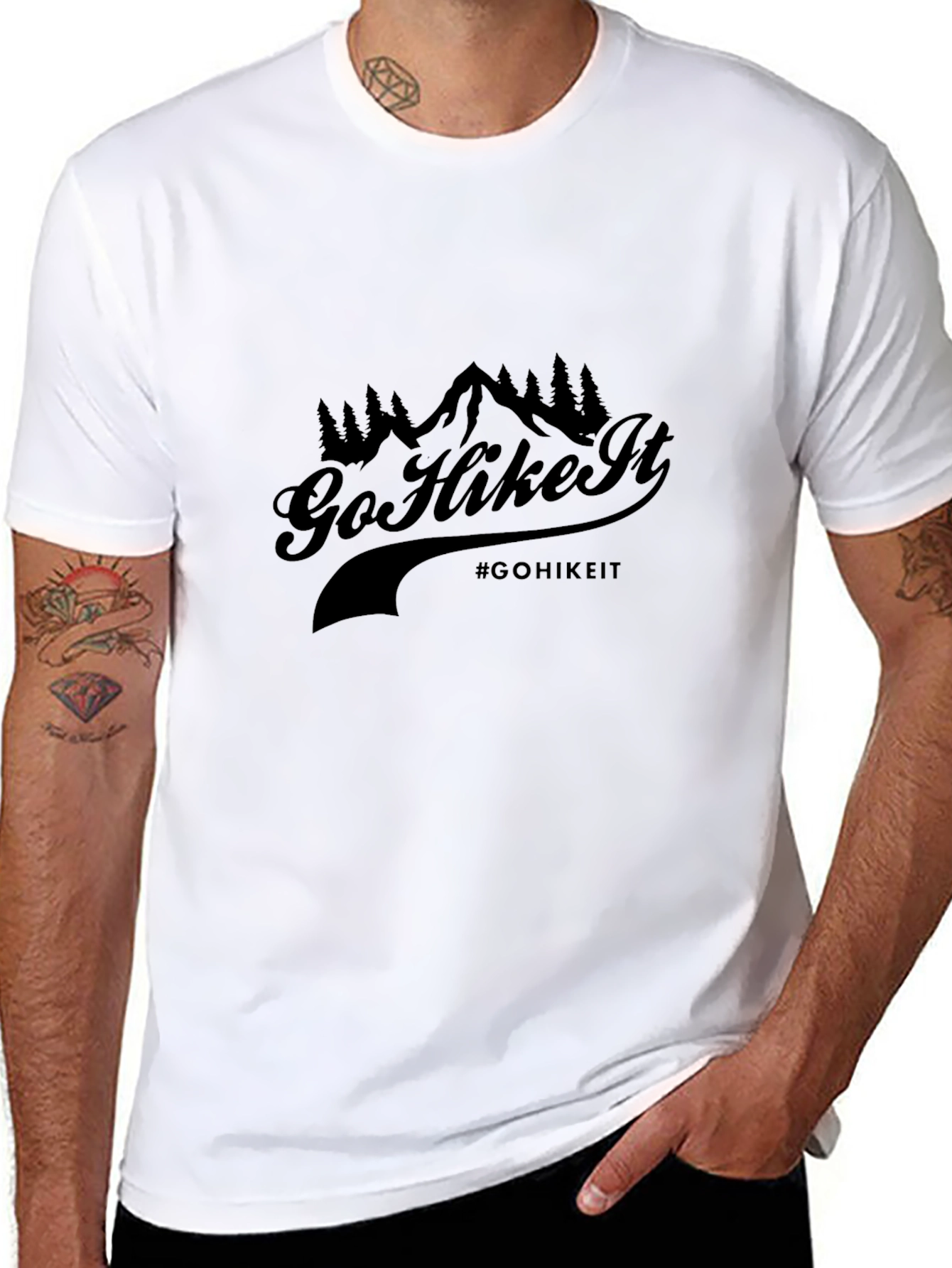Go Hike It Black Graphic Tee