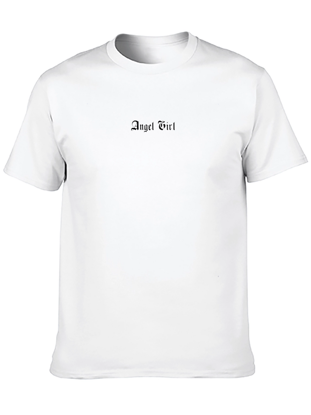 Angel Girl Black Graphic Tee - Casual & Stylish