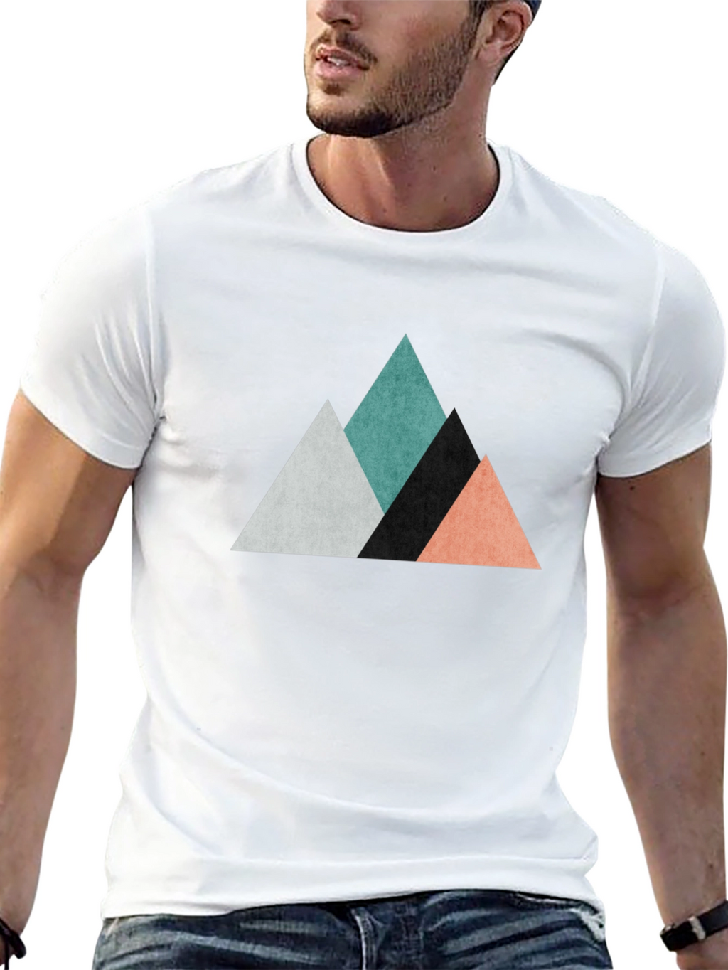 Modern Geometric Mountain T-Shirt