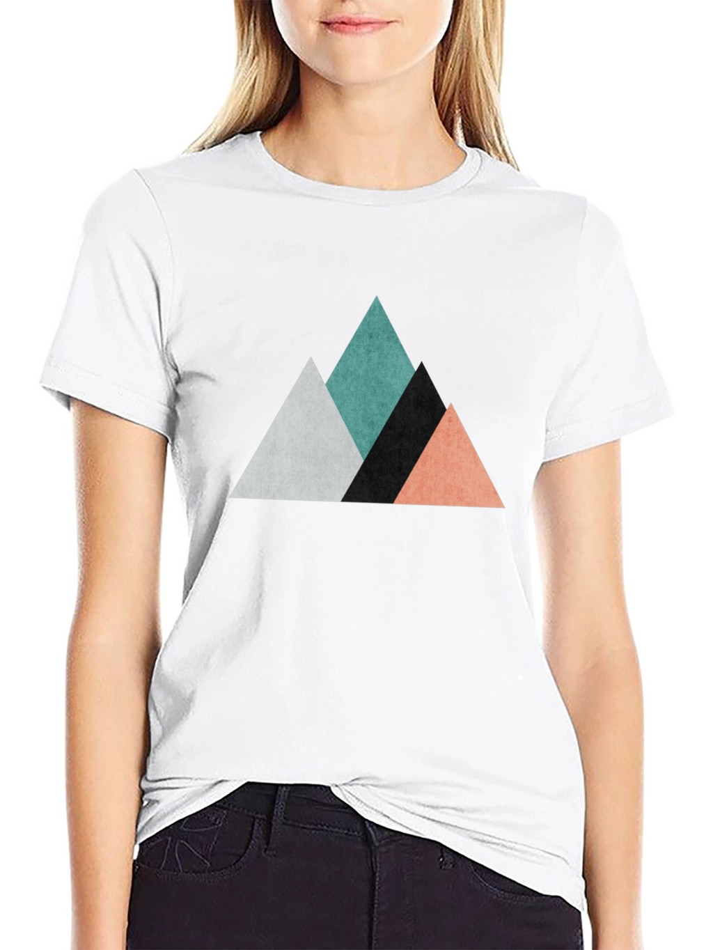Modern Geometric Mountain T-Shirt